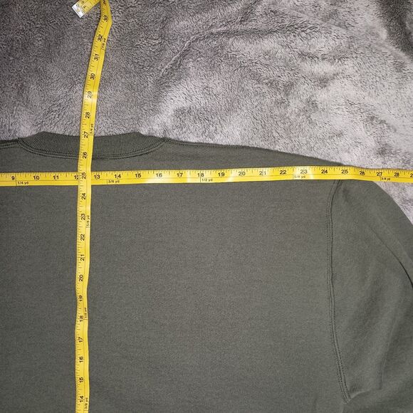 Vintage 90s BLANK RUSSELL ATHLETIC Crewneck Sweatshirt X-Large Green Made In Usa - Picture 3 of 16